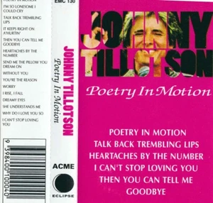 JOHNNY TILLOTSON Poetry In Motion - Cassette - Tape SirH70 - Picture 1 of 1