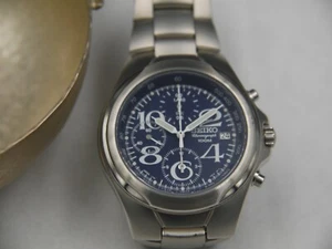 SEIKO Chronograph 100m Dive Watch -  Chrono 7T92-0BR0 Mint Condition Very Rare - Picture 1 of 12