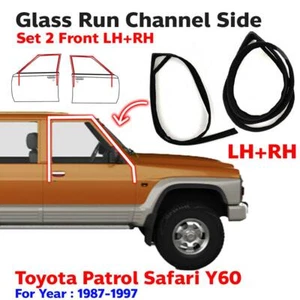 Glass Run Door Channel FL+FR Fits Datsun Nissan Patrol Safari Y60 1987-97 P09 - Picture 1 of 9