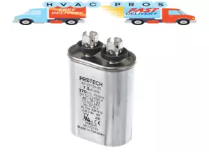 OEM Rheem Ruud WeatherKing Oval Capacitor 7.5 uF MFD 370 volt 43-20847-10 - Picture 1 of 2