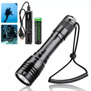 Professional Underwater Scuba Diving Flashlight LED Waterproof Dive Light Lamp - Picture 1 of 12