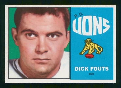 DICK FOUTS 1964 TOPPS CFL 64 NO 2 NRMINT+    75377 - Image 1 of 2