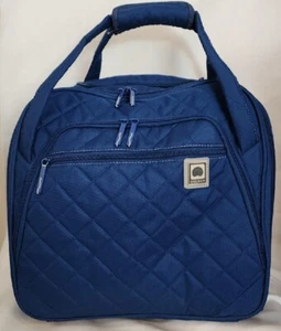 Delsey Luggage Rolling Weekender Carry on Bag Blue & Grey - Picture 1 of 13