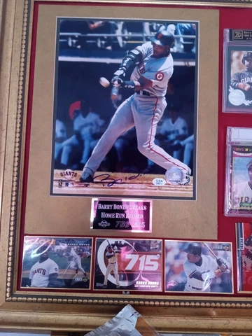 barry bonds signed home made plaque Cover