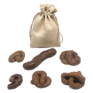 6pcs Realistic Soft Fake Dog Poop,Pranks Gag Joke/Party Gift Toys Poo TPR-Rubber - Picture 1 of 12