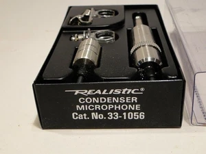 Realistic Condenser Microphone #33-1056 Tie/Lapel Audio Video Television Film - Picture 1 of 5