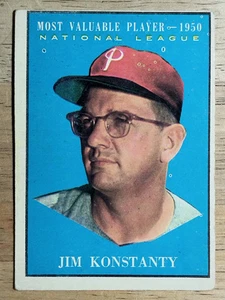 1961 Topps #479 Jim Konstanty Jugador Más Valioso (En muy buen estado) - Imagen 1 de 2