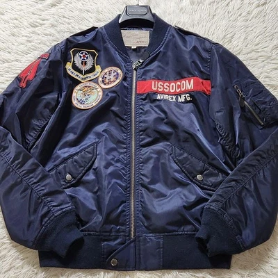  Size XL Avirex flight jacket with patch, L2.MA-1 Used - Image 1 of 4