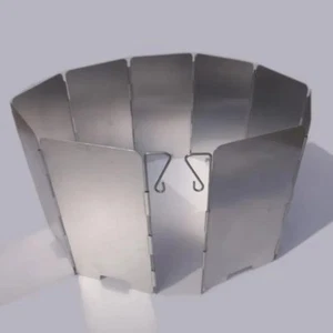 9Plate Foldable Camping Cooking Wind Shield Aluminum Alloy Camp Stove Windshield - Picture 1 of 10