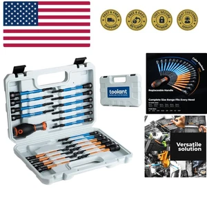 21pcs Extra Long Nut Driver Set with Replacement Handle - Magnetic Convenience - Picture 1 of 8