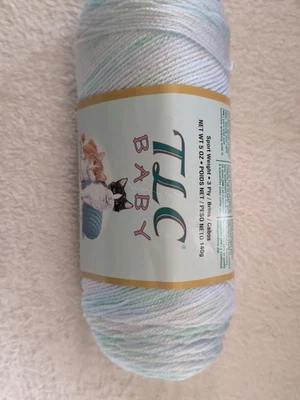 Red Heart TLC Baby Yarn Bunny Print 3 Ply Sport Weight 100% Acrylic