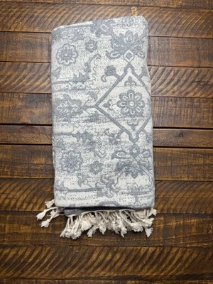 "Rejuvenation Harris Jacquard Throw pizarra oscura 52""x72"" nuevo sin etiquetas" Foto 1 de 3