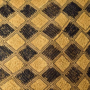 Kuba Raffia Square Textile Congo 23x17 Inch - Picture 1 of 9