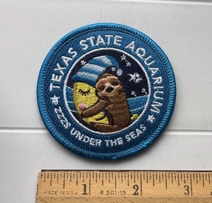 Texas State Aquarium Zzzs Under the Seas Overnight runder gestickter Aufnäher Abzeichen - Bild 1 von 3