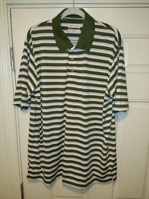 Tehama Hang'Em Dry Striped Short Sleeve Polo Shirt Men's sz XL - Imagem 1 de 4
