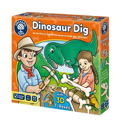 Orchard Toys Dinosaur Dig Matching And Memory Board Game Build 3D Dino - Image 1 of 4
