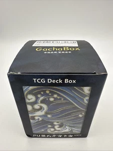 Fabric Blue Wave Pattern 100+ Card Deck Box for TCG. NEW In Box - Picture 1 of 3