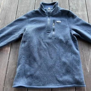 Patagonia Quarter Zip Better Sweater Pullover Boys Size Medium M Blue Fleece - Picture 1 of 23