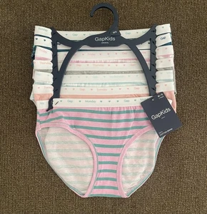 NWT Girl’s GAP Kids 7 Pack Cotton Bikini Panties Size M (8) - Picture 1 of 3