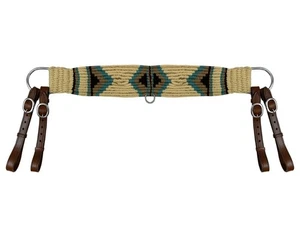 Showman Mohair Wool Multi-Strand Tripping Collar w/ Teal & Brown Southwest - Picture 1 of 2