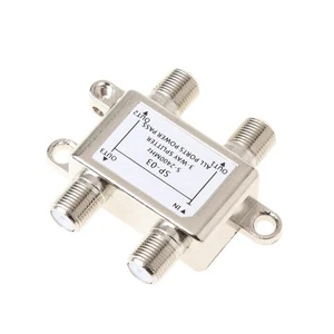 3 Way Splitter Antenna Satellitare TV 5-2400MHz Coassiale Cable HDTV Satellite - Foto 1 di 5