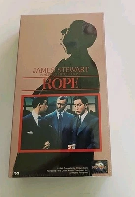 Rope VHS SEALED Watermarks MCA Alfred Hitchcock James Stewart John Dall VTG  - Image 1 of 4