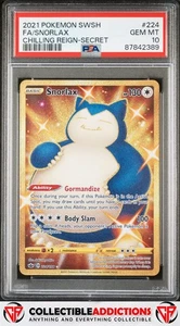 2021 Pokemon Sword & Shield Chilling Reign #224 Snorlax PSA 10 - Bild 1 von 2