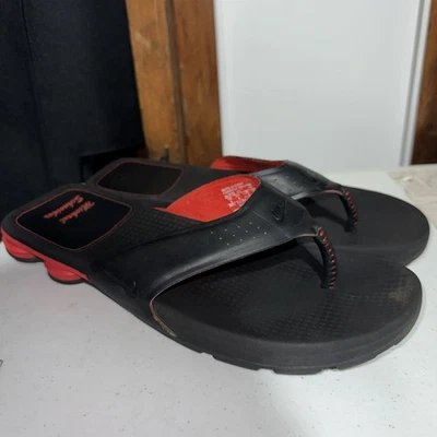 Сандалии-шлепанцы мужские Nike Shox стринги размер 9 черные/красные  - Изображение 1 из 4