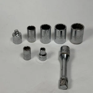 FLEET drive sockets, 8pcs, 12pt, 5/8”, 7/16”, 9/16”, 11/16”, 11/32”, USA - Picture 1 of 15
