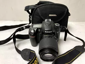 Nikon D80 10MP Digital SLR DSLR Camera w/ AF-S NIKKOR 55-200mm 1:4-5.6G ED Lens - Picture 1 of 8
