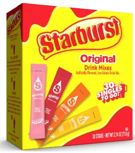 Starburst Singles to Go Variety Pack, Watertok Powdered Drink Mix, 30 Count - Picture 1 of 4
