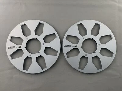 2X Carretes de cinta vacíos de aluminio OTARI plateados de 1/4" OTARI de 10,5" para grabadoras de cinta R2R Foto 1 de 4