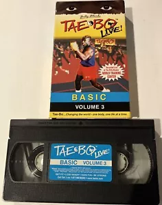 Billy Blanks TAE BO LIVE! Basic Volume 3 VHS-TESTED-RARE VINTAGE COLLECTABLE- - Picture 1 of 3