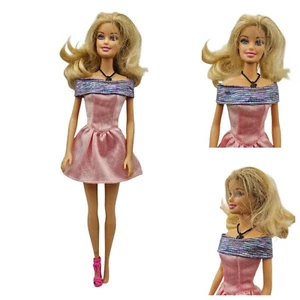 Barbie Puppe blonde Haare rosa Kleid Mattel 2010 1186 MJ 1,NL - Bild 1 von 12