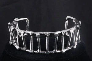 STERLING SILVER LADDER BRACELET FINE VINTAGE 25.3g 2011 - Picture 1 of 2