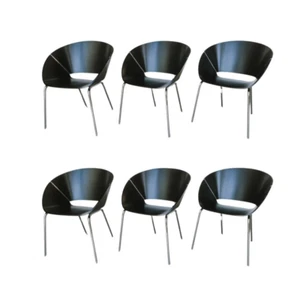 Lipse Dining Chairs by Wolfgang C.R. Mezger in Bent Plywood, Set of 6 - Picture 1 of 12