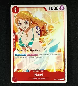 Nami Super Pre-Release - ST01-007 - NM - One Piece TCG English - Picture 1 of 3