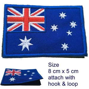 Australia flag patch Aussie Australian flags Oz Downunder loop and hook patches - Picture 1 of 2