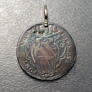 STATI PAPALI CLEMENS XII CLEMENTE XII TESTONE 1735 ANNO V MONTATO - Foto 1 di 2