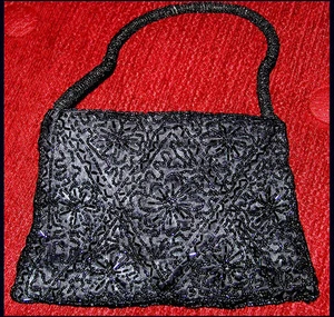 ¡BOLSO DE MANO/BOLSO DE NOCHE BORDADO CON CORREA DE CUENTAS BORDADO DE CUENTAS DE LA INDIA! - Imagen 1 de 3