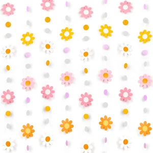 8 Pack Spring Decorations, Glitter Daisy Groovy Boho Party Hanging Banners, Flow - Picture 1 of 12