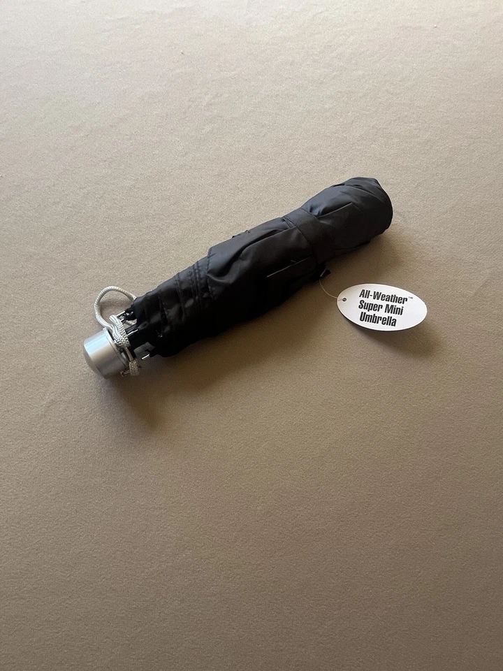 Easy-Dry Black All-Weather Mini Umbrella, Easy To Open & Close, New With Tags! - Image 1 of 4