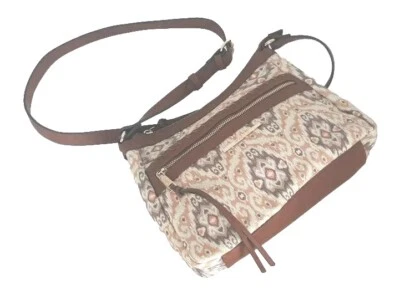 Bolso Bandolera Rosetti Marrón Multicolor Varios Compartimentos Cierre Cremallera Foto 1 de 4