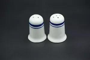 Vintage Salt and Pepper Shakers, Blue and White - Picture 1 of 4