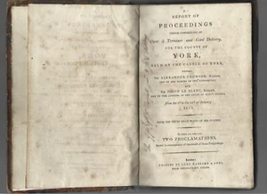 Gurney.  Proceedings at York, January 1813.  Luddites trials - Picture 1 of 7
