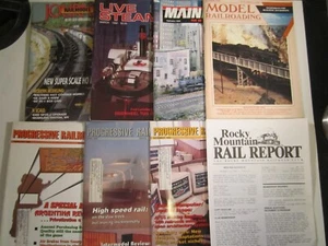 (Lot of 8) MODEL RAILROADING Progressive LIVE STEAM Journal 1990's [14L11] - Picture 1 of 1