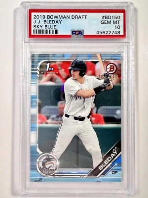 JJ Bleday 🔥Hot Deal!!!🔥 2019 1st Bowman Draft Sky Blue #361/499 PSA 10💲📈💎 - Image 1 of 4