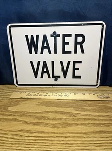 Metal Water Valve Sign - Picture 1 of 3