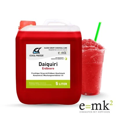 Slush Syrup Ice Daiquiri Cocktail Line - Strawberry | Concentrate 5L Alcohol Free - Image 1 of 4