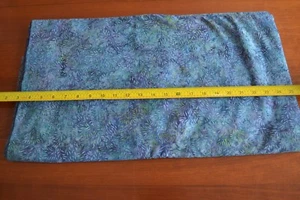 26" Long, Blue Vines on Blue Batik Fabric, Indonesia, Hoffman/J2347-243, M9069 - Picture 1 of 5